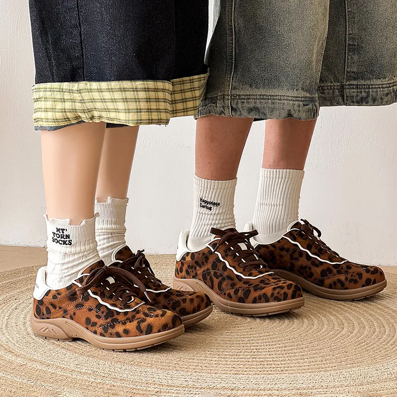 KUNGFUDEER Cool Play Collection Low Top Casual Shoes Unisex Leopard Print-4