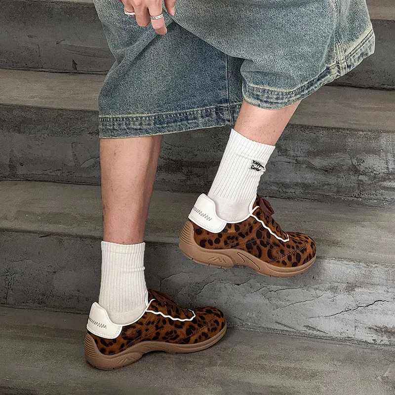 KUNGFUDEER Cool Play Collection Low Top Casual Shoes Unisex Leopard Print-2