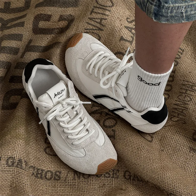 KUNGFUDEER Freestyle Definition Canvas Shoes Unisex White Gray-1