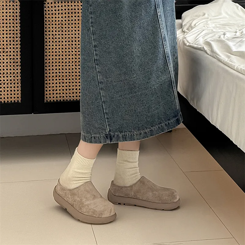 KUNGFUDEER Rubber Sole Abrasion Resistant Slip Resistant Wrap toe Slippers Unisex-8