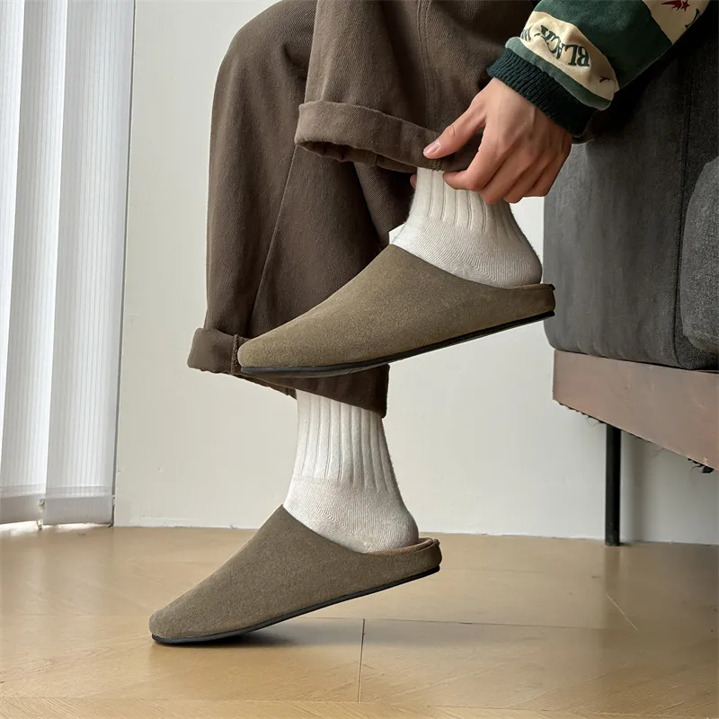 KUNGFUDEER Abrasion Resistant Slip Resistant Wrap toe Slippers Unisex-13