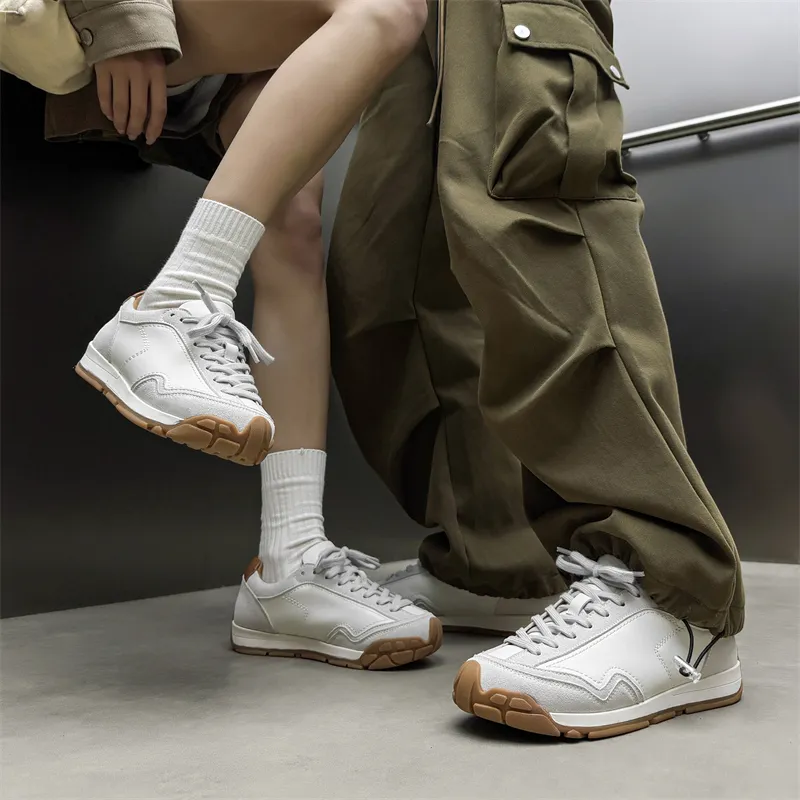 KUNGFUDEER Thread Line Collection Low Top Casual Shoes Unisex White-2