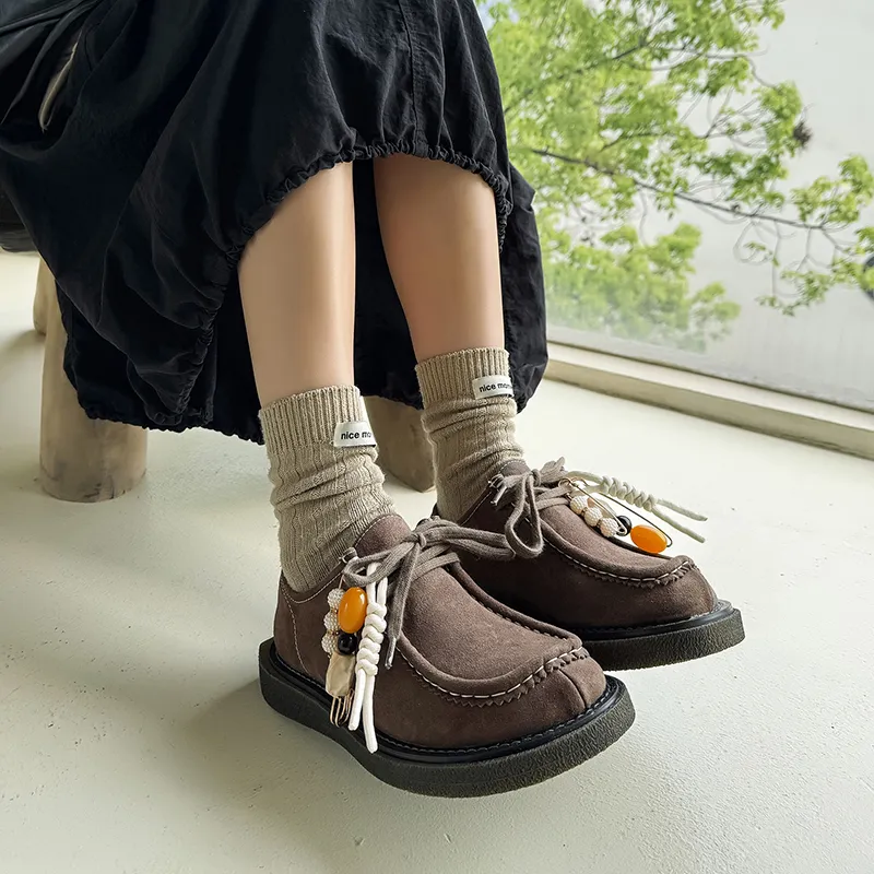 KUNGFUDEER Anti Slip Wear Resistant Low Top Casual Shoes Unisex Brown-5