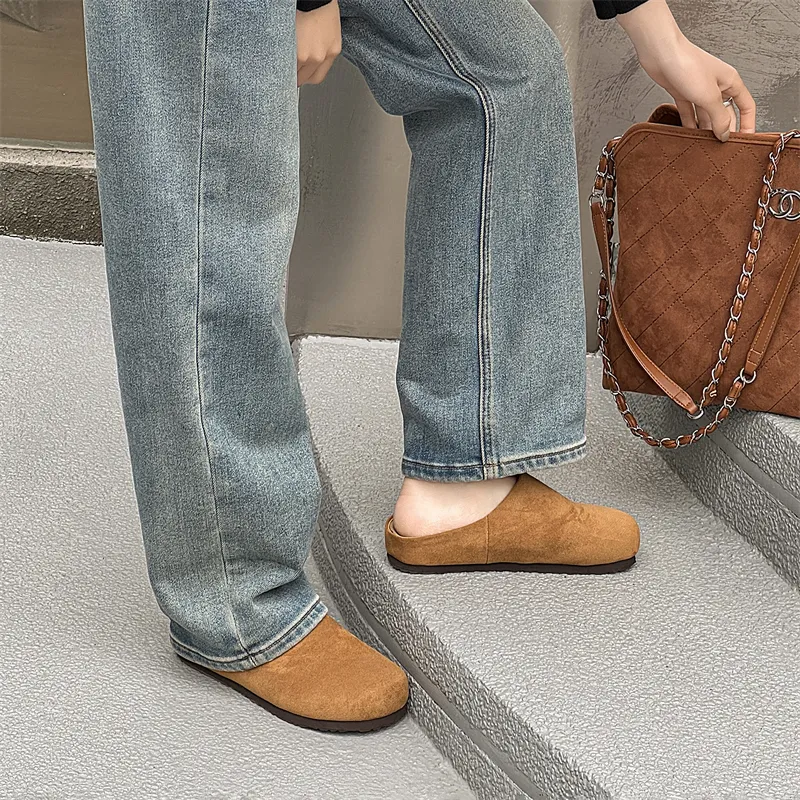 KUNGFUDEER Rubber Sole Stud Abrasion Resistant Slip Resistant Closed Toe Slippers Unisex-5