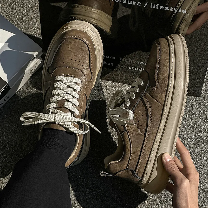 KUNGFUDEER Thread Line Collection Anti-Slip Wear-Resistant Low-Top Skateboard Shoes Men's-1