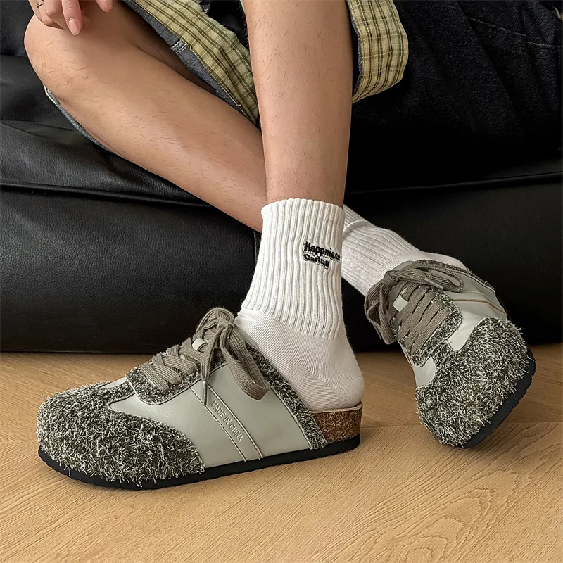 KUNGFUDEER Rubber Sole Slip Resistant Closed Toe Slippers Unisex-9
