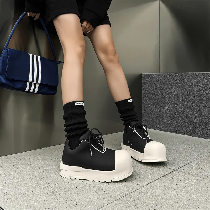 KUNGFUDEER Cool Play Collection Slip-Resistant Low-Top Casual Shoes Unisex Black White-5
