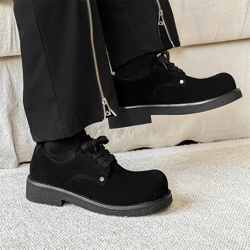 KUNGFUDEER Dimensional Player Slip Resistant Height Increasing Low Top Casual Shoes Unisex-12