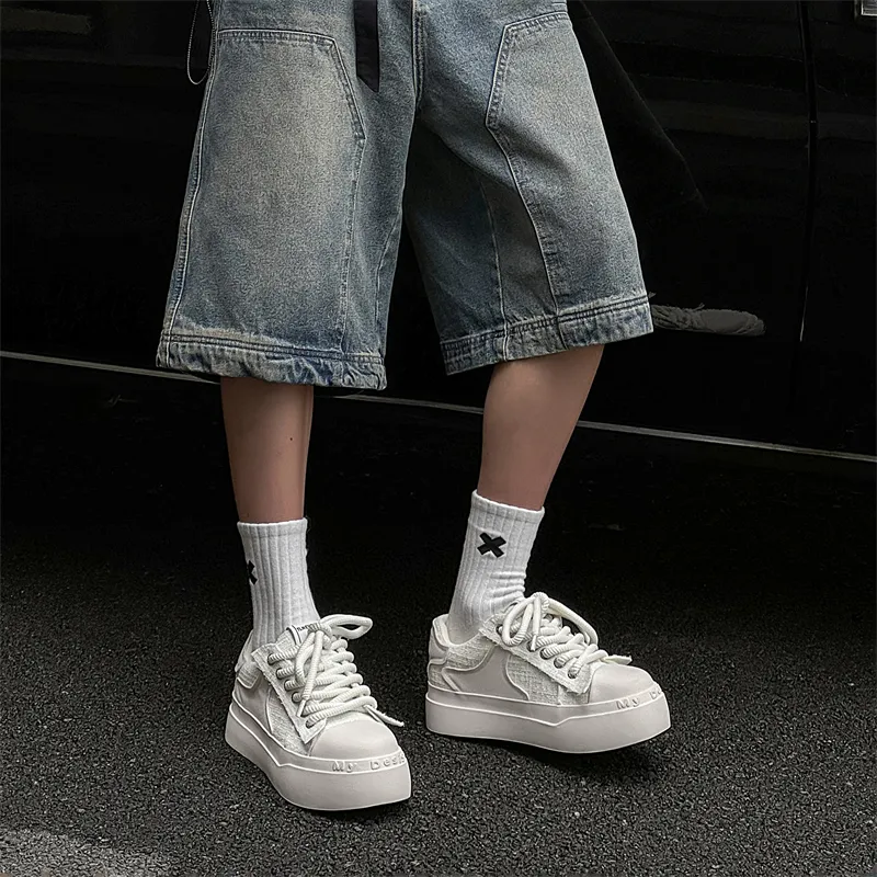 KUNGFUDEER Freestyle Definition Slip Resistant Height Increasing Low Top Skateboard Shoes Men's-8