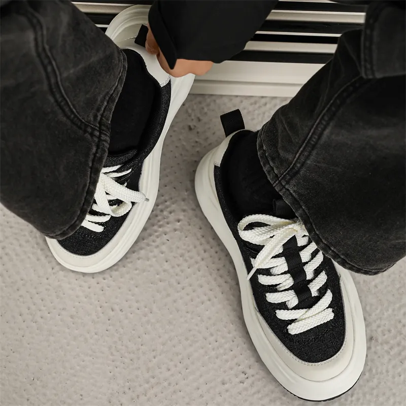 KUNGFUDEER Thread Line Collection Anti Slip Wear Resistant Low Top Skateboard Shoes Men's-4