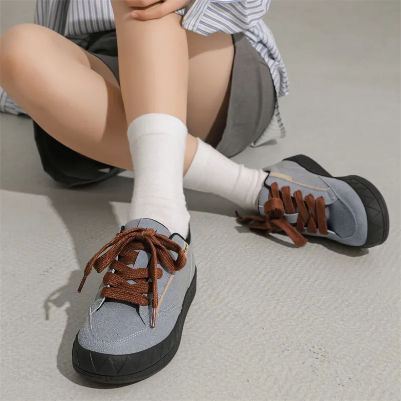KUNGFUDEER Bubbles Macaron Anti Slip Wear Resistant Low Top Skateboard Shoes Unisex Blue-5