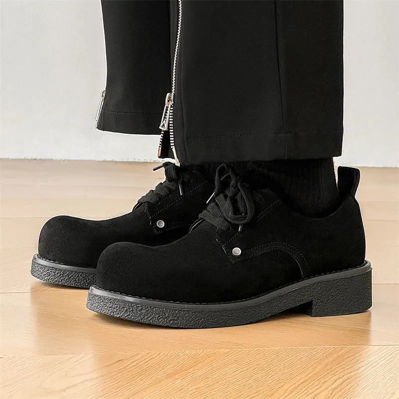 KUNGFUDEER Dimensional Player Slip Resistant Height Increasing Low Top Casual Shoes Unisex-14