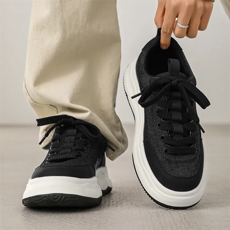 KUNGFUDEER Thread Line Collection Anti Slip Wear Resistant Low Top Skateboard Shoes Men's-6