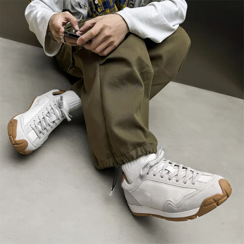 KUNGFUDEER Thread Line Collection Low Top Casual Shoes Unisex White-4