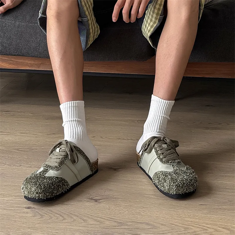 KUNGFUDEER Rubber Sole Slip Resistant Closed Toe Slippers Unisex-8
