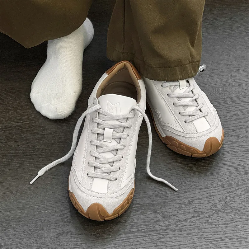 KUNGFUDEER Thread Line Collection Low Top Casual Shoes Unisex White-1