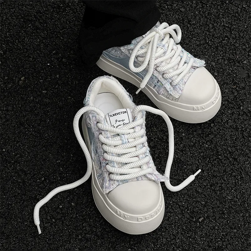 KUNGFUDEER Freestyle Definition Slip Resistant Height Increasing Low Top Skateboard Shoes Men's-1