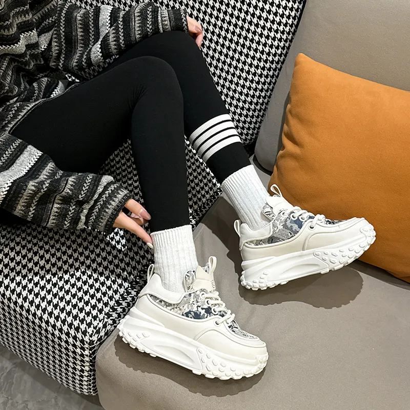 KEJIANNI Wear resistant And Lightweight Low Top Chunky Sneakers Women's-5