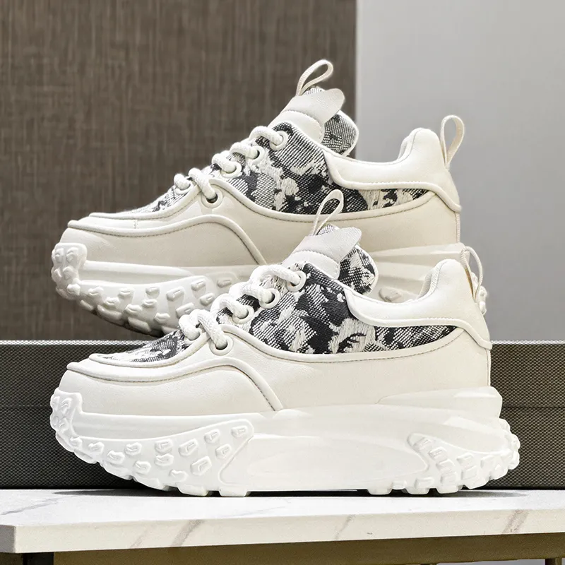 KEJIANNI Wear resistant And Lightweight Low Top Chunky Sneakers Women's-3