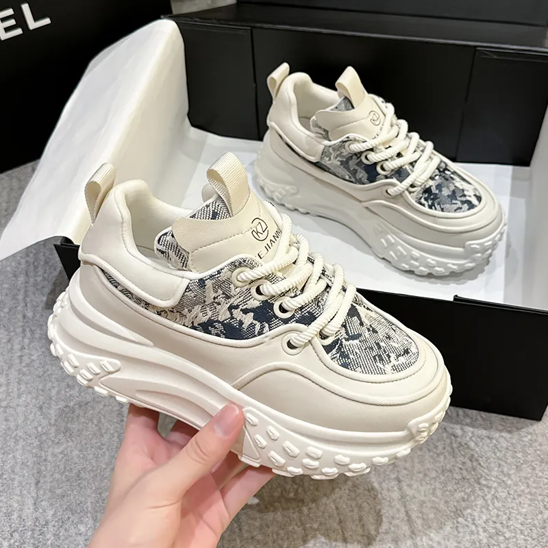 KEJIANNI Wear resistant And Lightweight Low Top Chunky Sneakers Women's-2