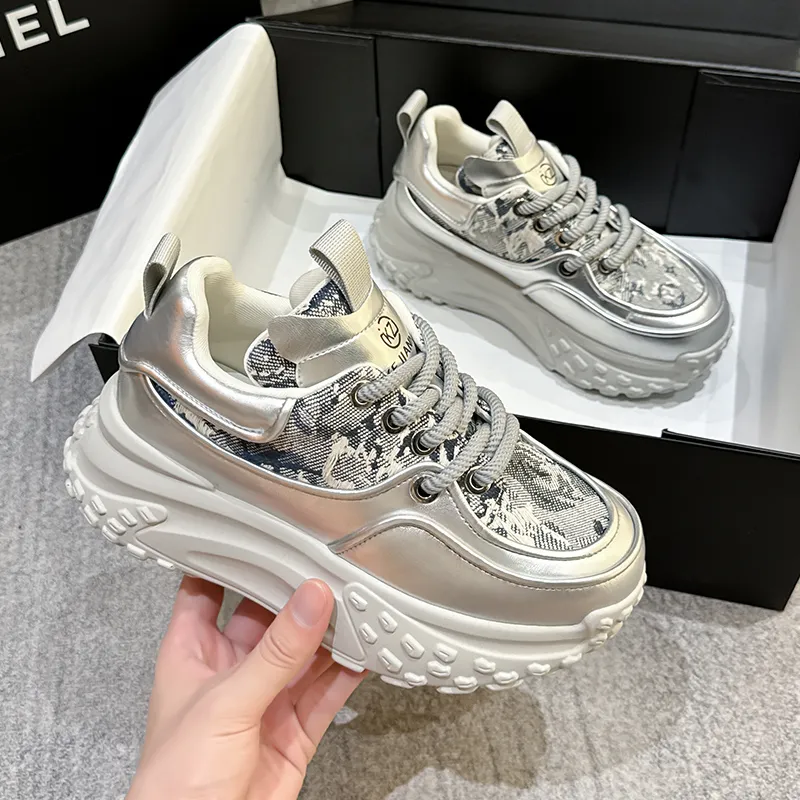 KEJIANNI Wear resistant And Lightweight Low Top Chunky Sneakers Women's-9