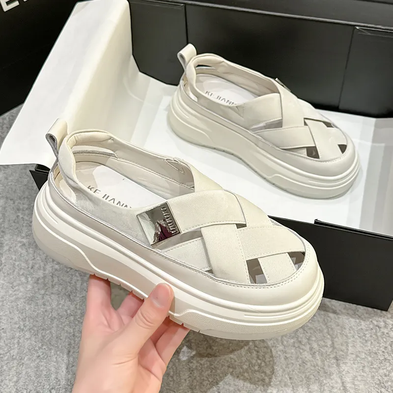 KEJIANNI Casual Shoes Women's White/Silver-5