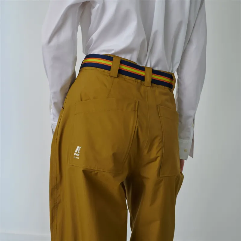 K-WAY LE VRAI 2.1 AMIABLE JACOBINE SOEUR Casual Pants Unisex Brown Yellow-6
