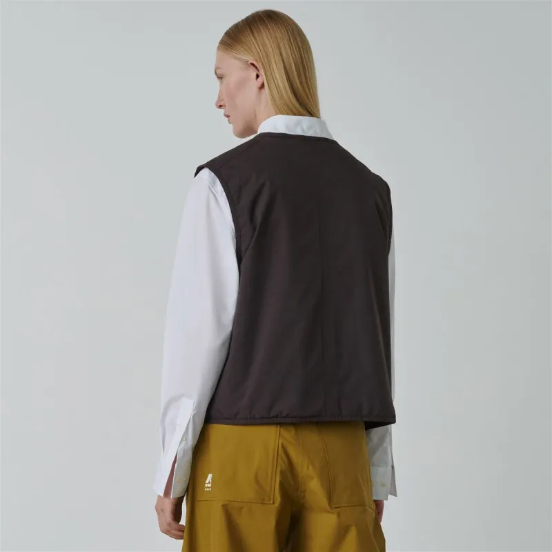 K-WAY LE VRAI 2.1 AMIABLE LARZAC SOEUR Vest Unisex Dark Brown-4