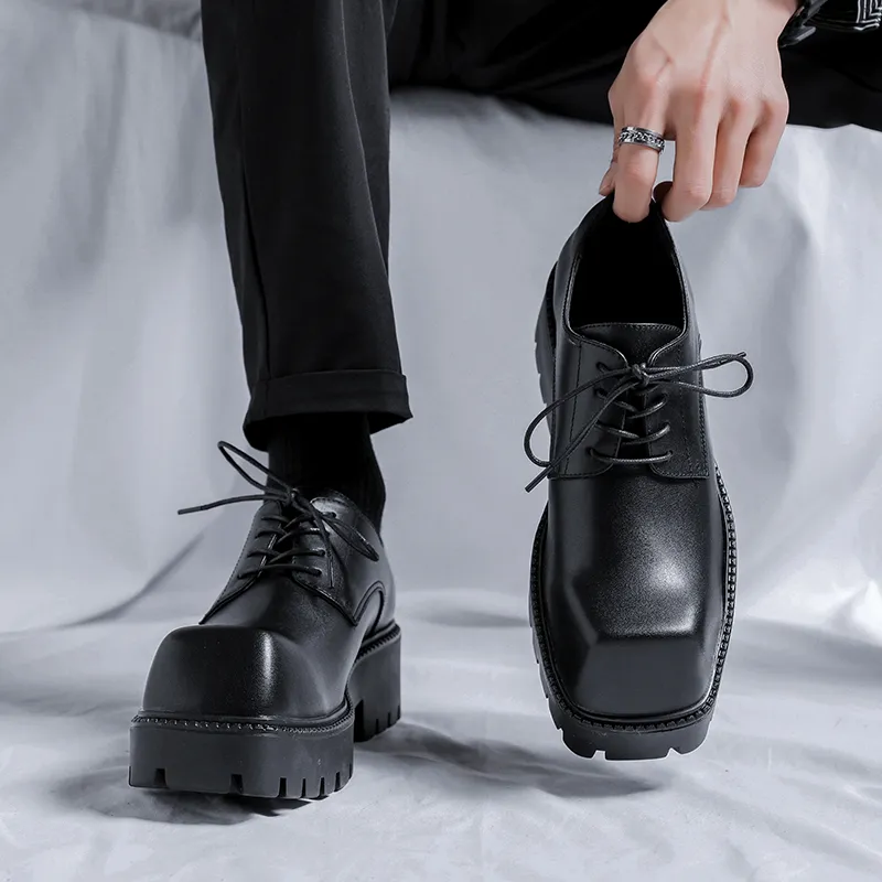 Beidouniao Dress Shoes Men's Black-12