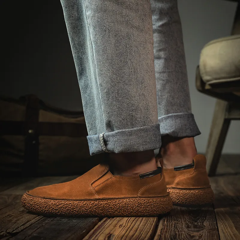 Beidouniao Wear-Resistant Low-Top Casual Shoes Men's Brown-12