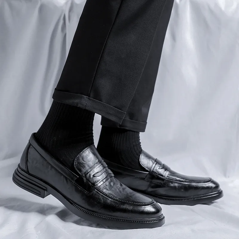 Beidouniao Dress Shoes Men's Black-15
