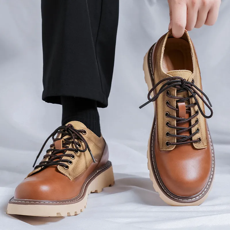 Beidouniao Dress Shoes Men's Brown-7