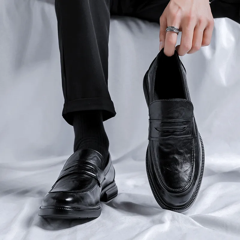 Beidouniao Dress Shoes Men's Black-13