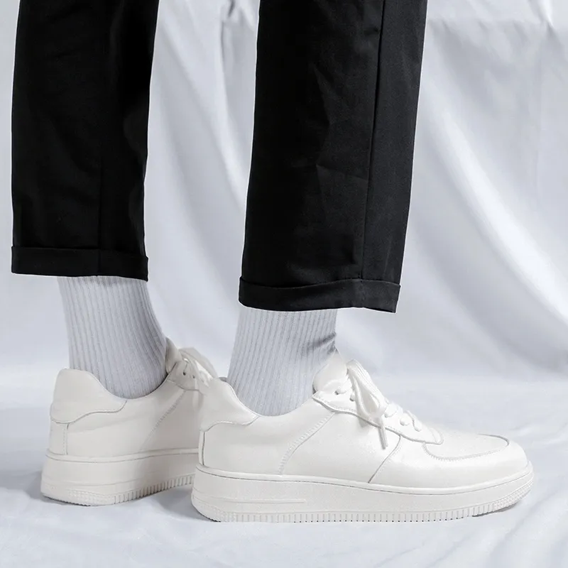 Beidouniao Low Top Skateboard Shoes Men's White-7