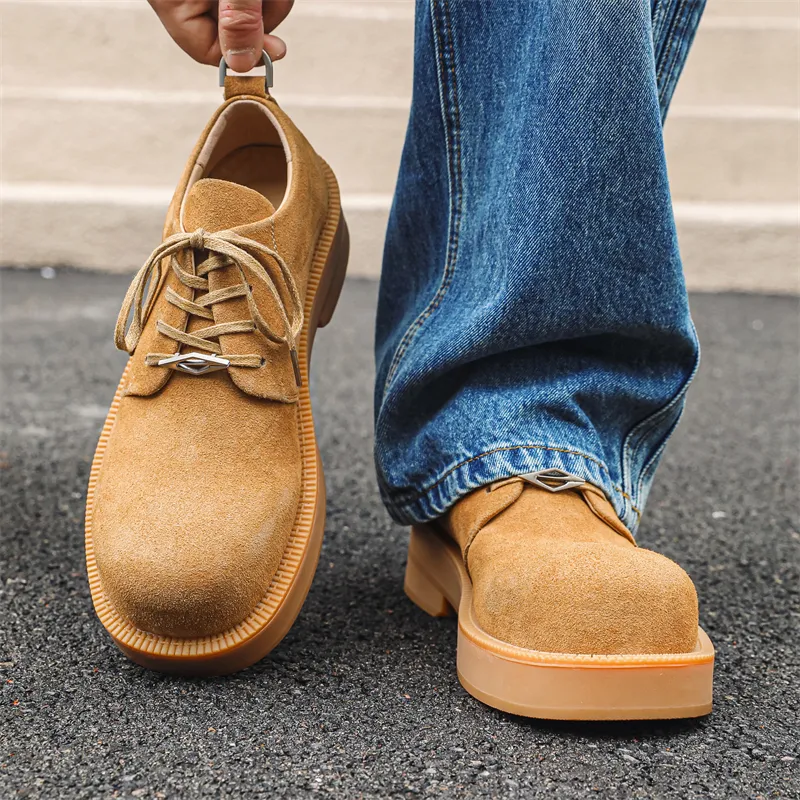 Beidouniao Casual Shoes Men's Tan-7