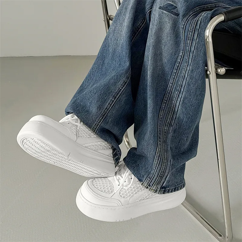 Beidouniao Low Top Casual Shoes Men's White-5