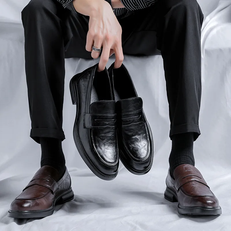 Beidouniao Dress Shoes Men's Black-10