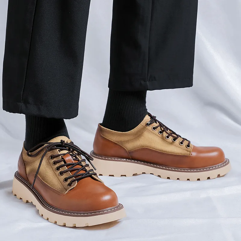 Beidouniao Dress Shoes Men's Brown-8