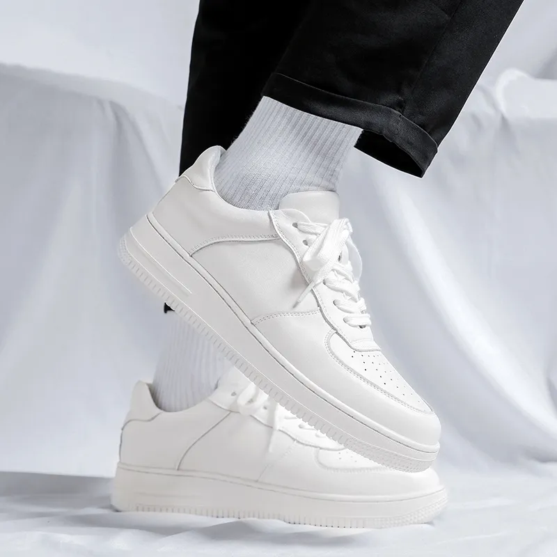 Beidouniao Low Top Skateboard Shoes Men's White-6