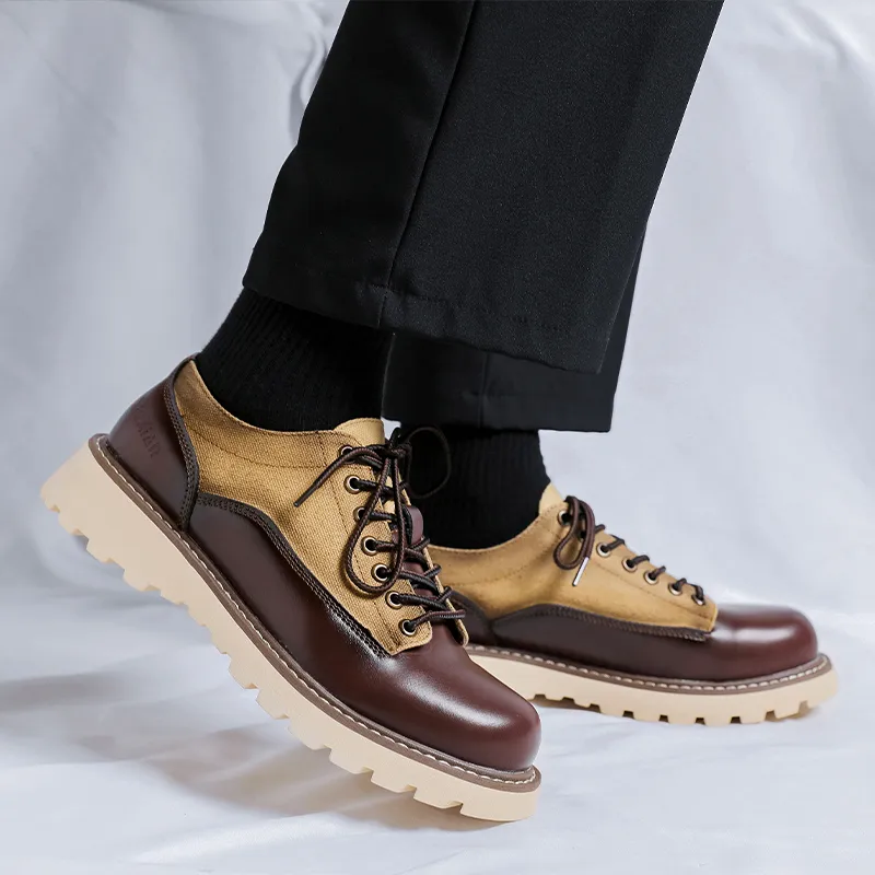 Beidouniao Dress Shoes Men's Brown-21