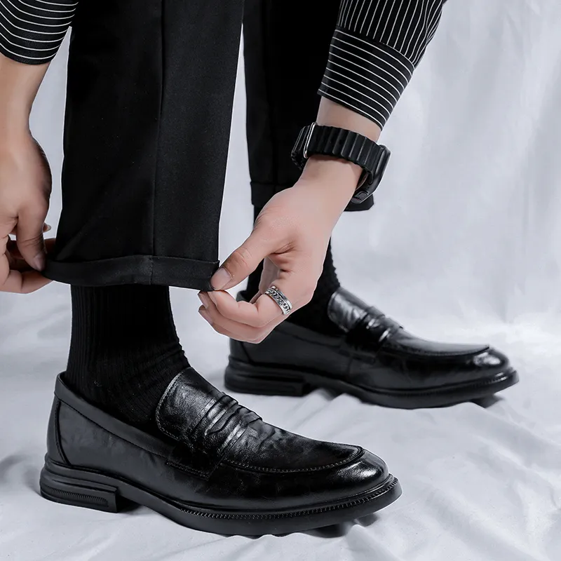 Beidouniao Dress Shoes Men's Black-14