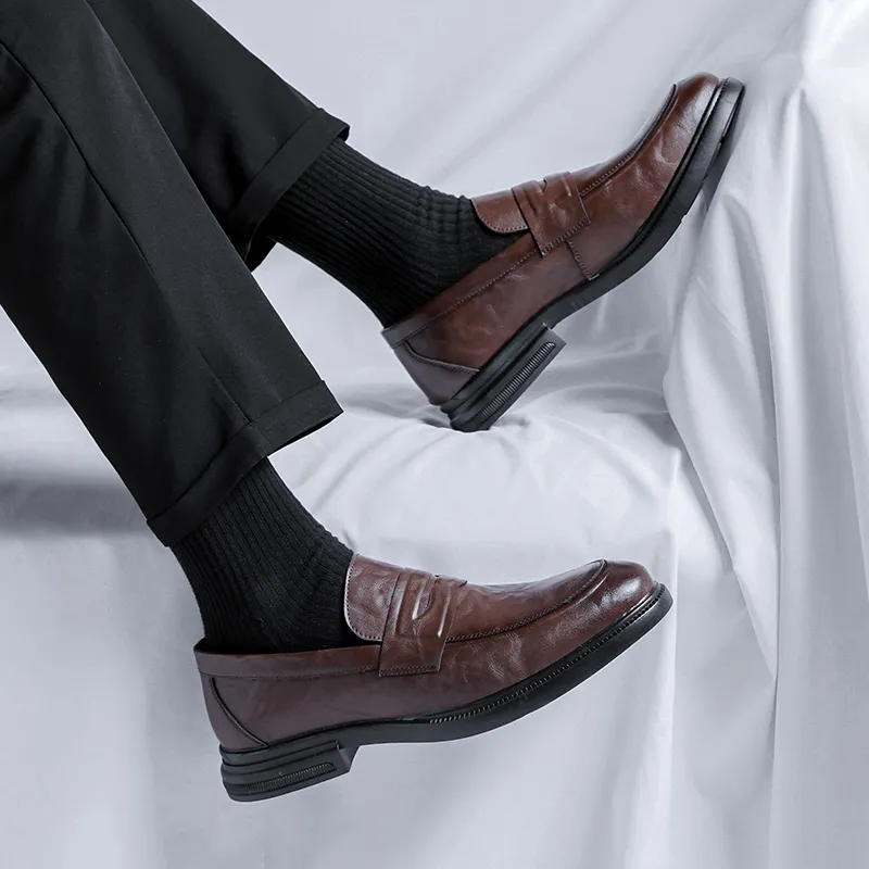 Beidouniao Dress Shoes Men's Black-6