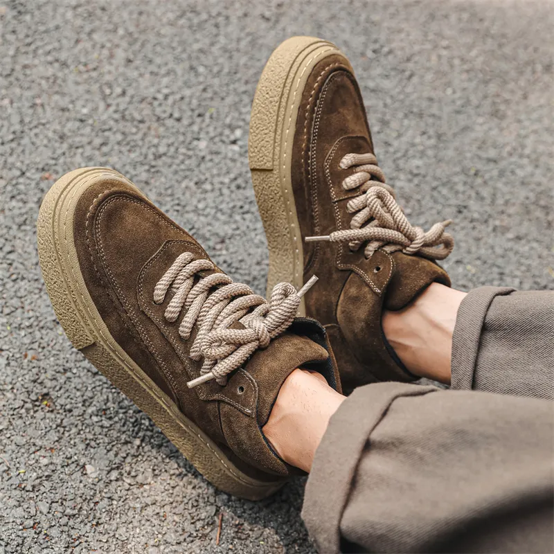 Beidouniao Anti Slip Wear Resistant Mid Top Casual Shoes Men's-18