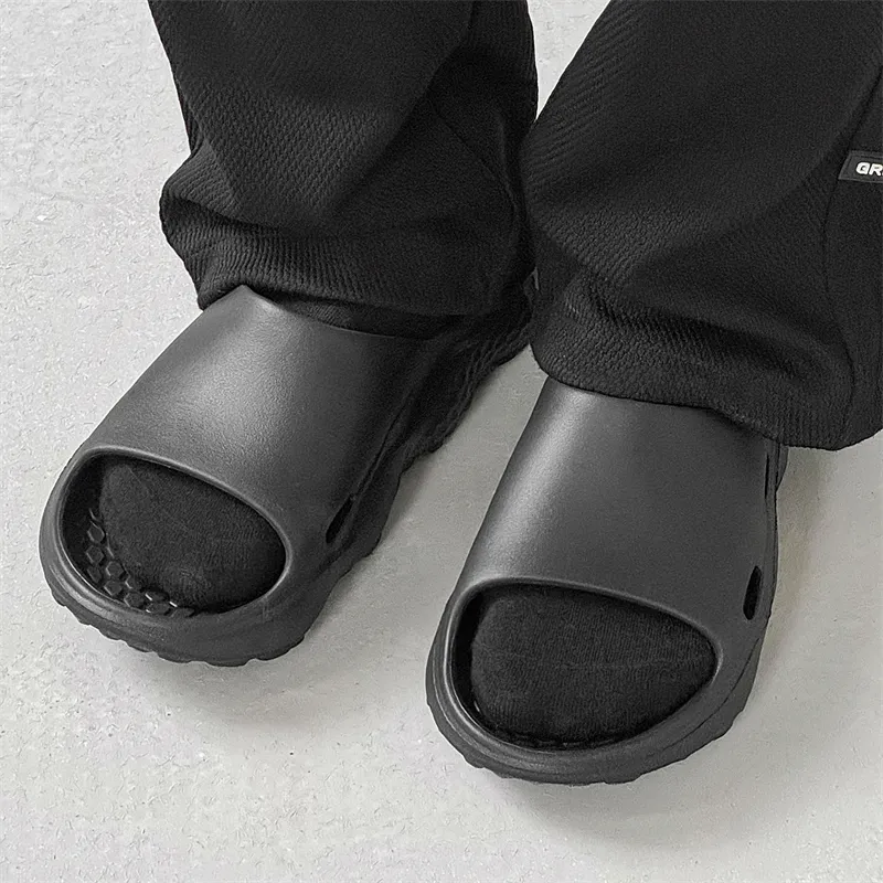 Beidouniao EVA Slip-Resistant Slide Slippers Men's White-10