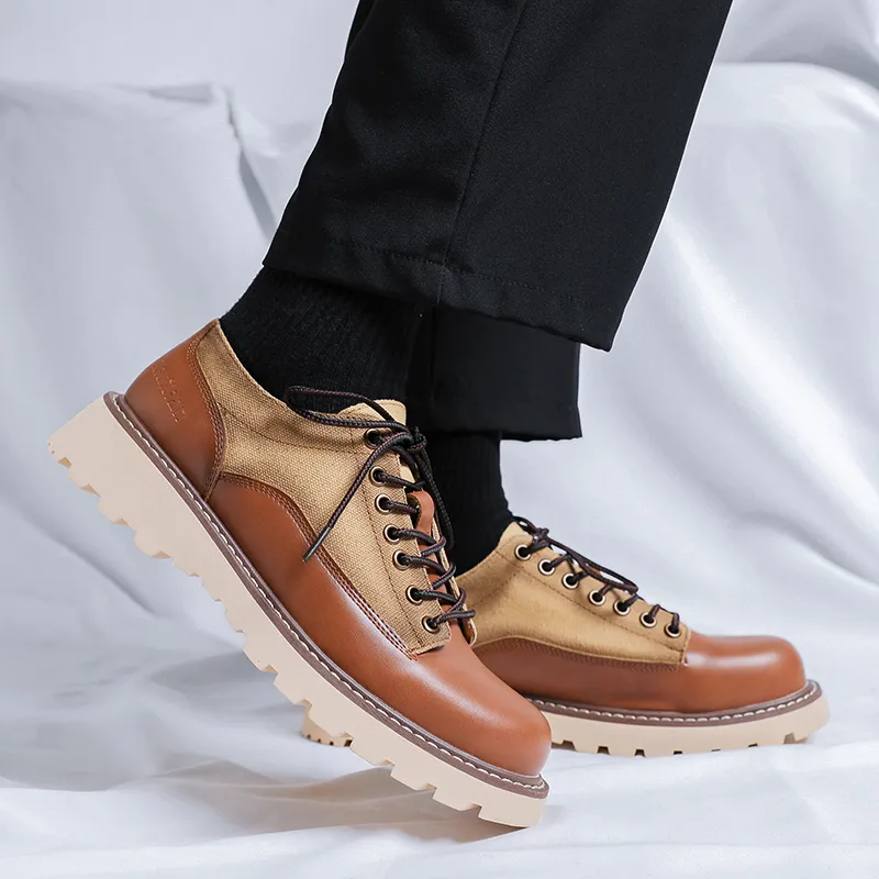 Beidouniao Dress Shoes Men's Brown-9