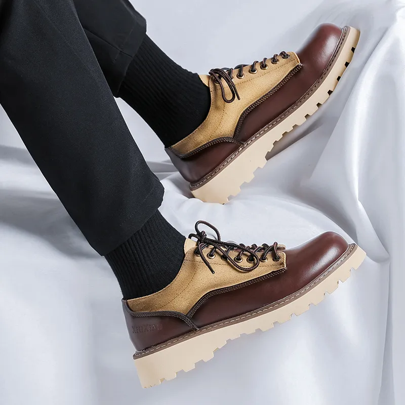 Beidouniao Dress Shoes Men's Brown-20