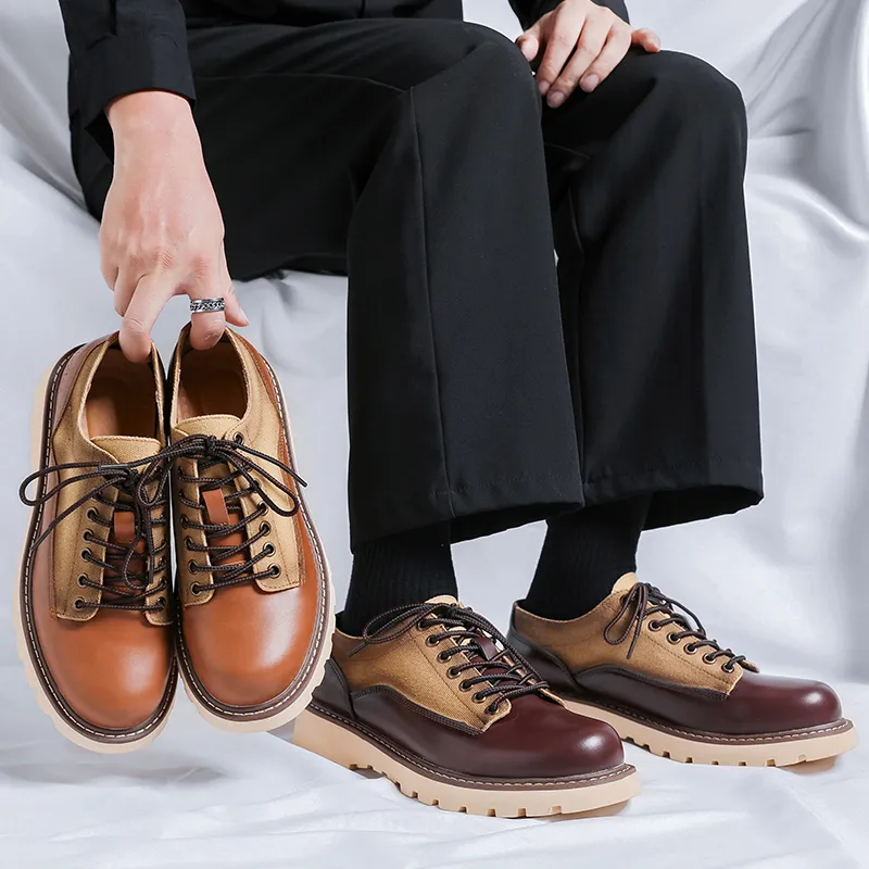 Beidouniao Dress Shoes Men's Brown-24