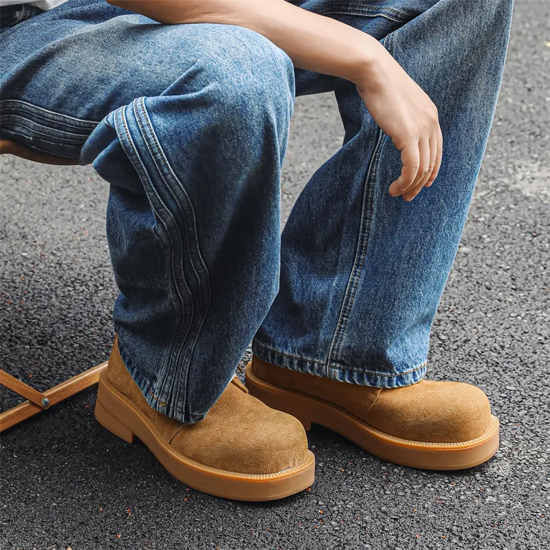 Beidouniao Casual Shoes Men's Tan-10