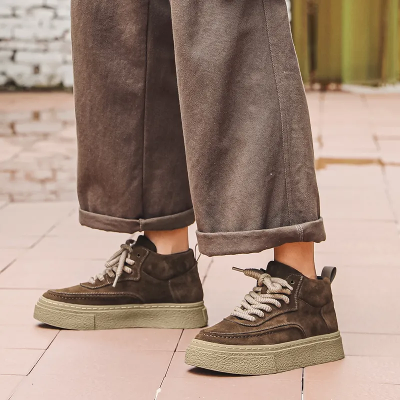 Beidouniao Anti Slip Wear Resistant Mid Top Casual Shoes Men's-14