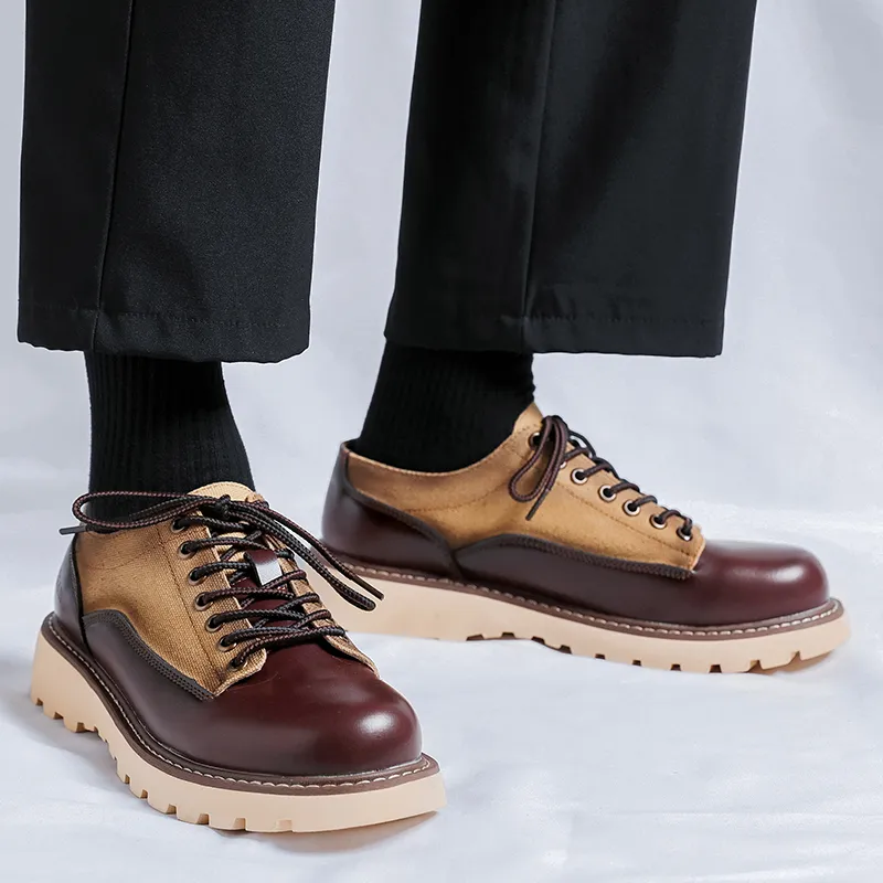 Beidouniao Dress Shoes Men's Brown-23